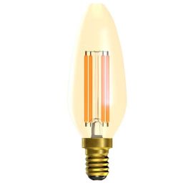 4W LED Vintage Candle Dimmable - SES, Amber, 2000K