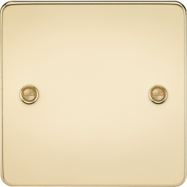 Flat Plate 1G blanking plate - polished brass