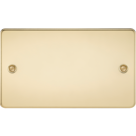 Flat Plate 2G blanking plate - polished brass