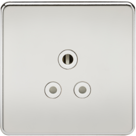Screwless 5A Unswitched Socket - Polished Chrome w