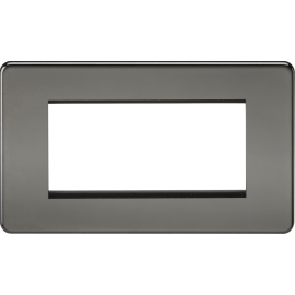 Screwless 4G Modular Faceplate - Black Nickel