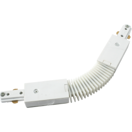 230V Single Circuit Track Flexible Connector White