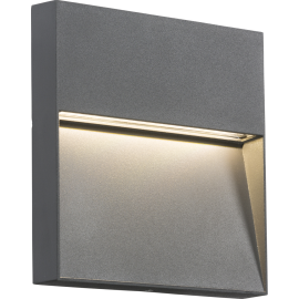 230V IP44 5W LED Square Wall / Guide light - Grey