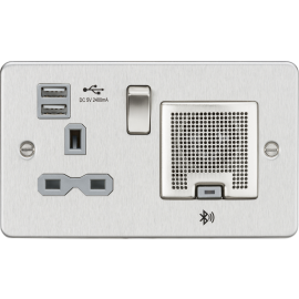 Flat Plate 13A socket, USB chargers (2.4A) and Blu