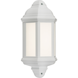 230V IP54 LED Half Wall Lantern - White