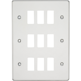 Flat plate 9G grid faceplate - polished chrome