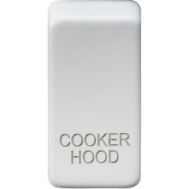 Switch cover "marked COOKER HOOD" - matt white