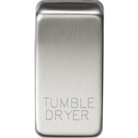 Switch cover "marked TUMBLE DRYER" - brushed chrom