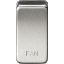 Switch cover "marked FAN" - brushed chrome