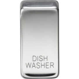 Switch cover "marked DISHWASHER" - polished chrome