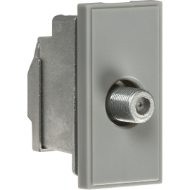 Screened SAT TV Outlet Module 25 x 50mm - Grey