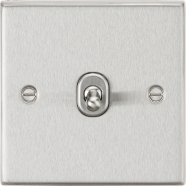 10AX 1G 2-Way Toggle Switch - Square Edge Brushed