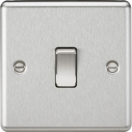 20A 1G DP Switch - Rounded Edge Brushed Chrome