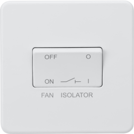 Screwless 10AX 3 pole fan isolator switch - Matt w