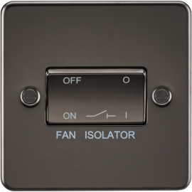 Flat Plate 10AX 3 Pole Fan Isolator Switch - Gunme