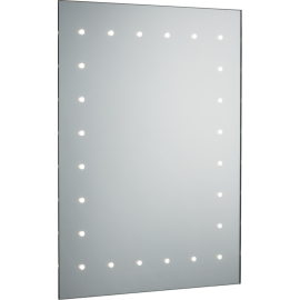 230V IP44 600 x 450mm LED Bathroom Mirror with Demister, Shaver Socket and Motion Sensor