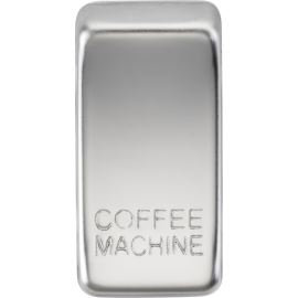 Switch cover "marked COFFEE MACHINE" - polished ch
