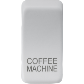 Switch cover "marked COFFEE MACHINE" - matt white
