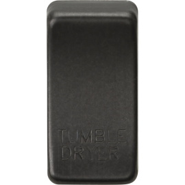 Switch cover "marked TUMBLE DRYER" - smoked bronze