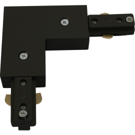 230V Track L Right Angle Connector - Black