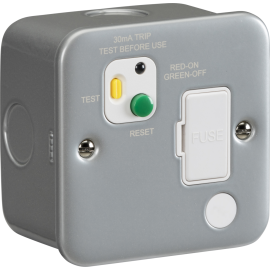 13A RCD protected fused spur unit - 30mA (Type A)