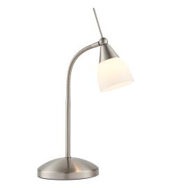 Endon 652-TLSC Range Touch Table Lamp, Satin Chrome & Glass
