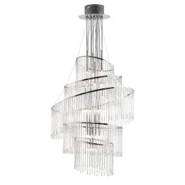 Endon CAMILLE-24CH Camille 24 Light Pendant, Chrome & clear glass