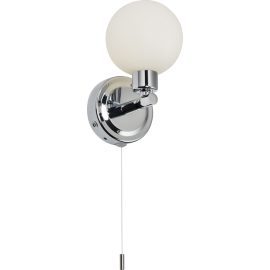 230V IP44 G9 Single Wall light with Round Frosted