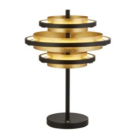 HIVE BLACK/GOLD LEAF 3LT LED TABLE LAMP