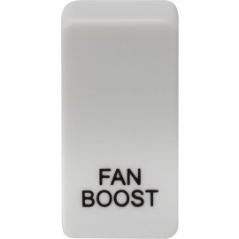 Switch cover marked "FAN BOOST" - White