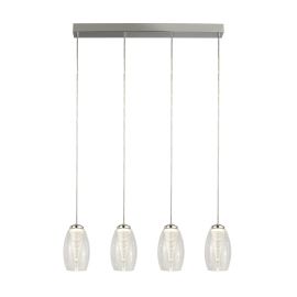 CYCLONE 4LT BAR PENDANT WITH CLEAR GLASS