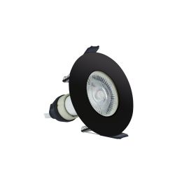 EVOFIRE FIRE RATED DOWNLIGHT 70MM CUTOUT IP65 BLAC