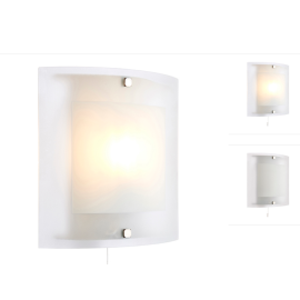 Endon 143-WB Blake 1 light Wall, Clear/Frosted Glass & Chrome 